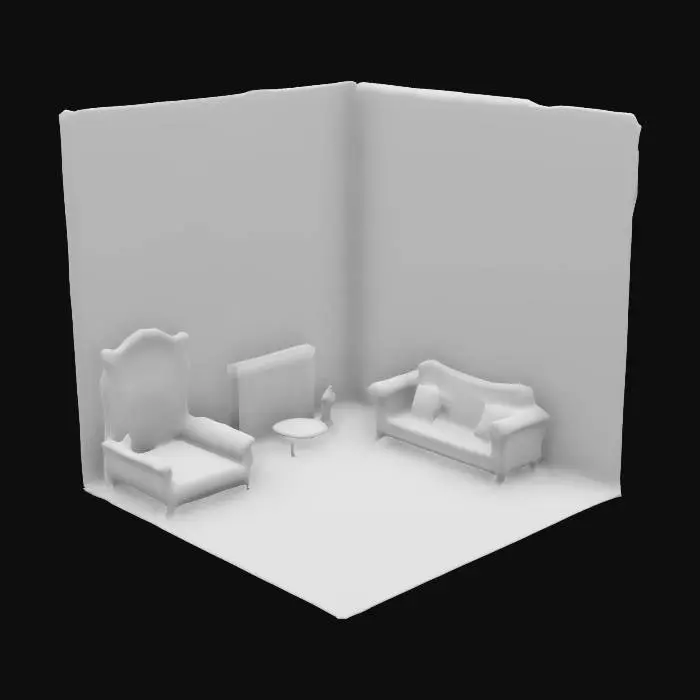 3D model for ultra detailed enchanted castle room in gaudi style, game style, enhanced and vivid colors 