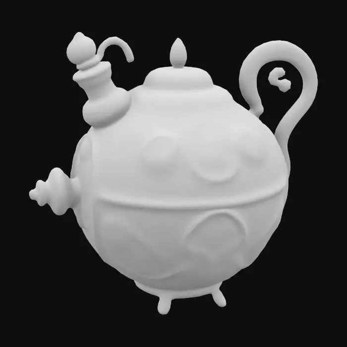 3D model for ultra detailed alchemical alembic, game style, enhanced and vivid colors 