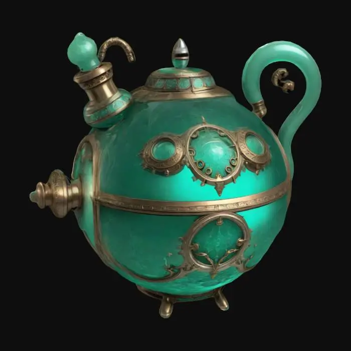 3D model for ultra detailed alchemical alembic, game style, enhanced and vivid colors 