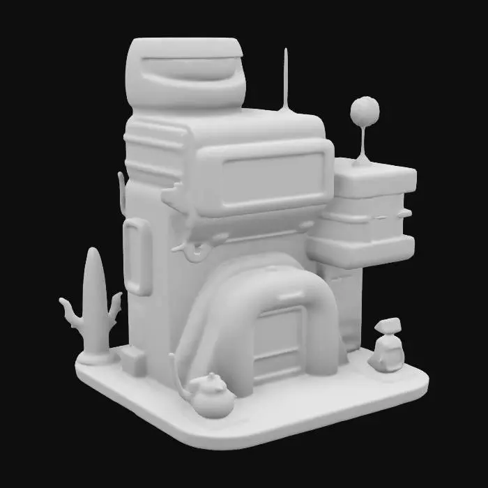 3D model for Stylized Building