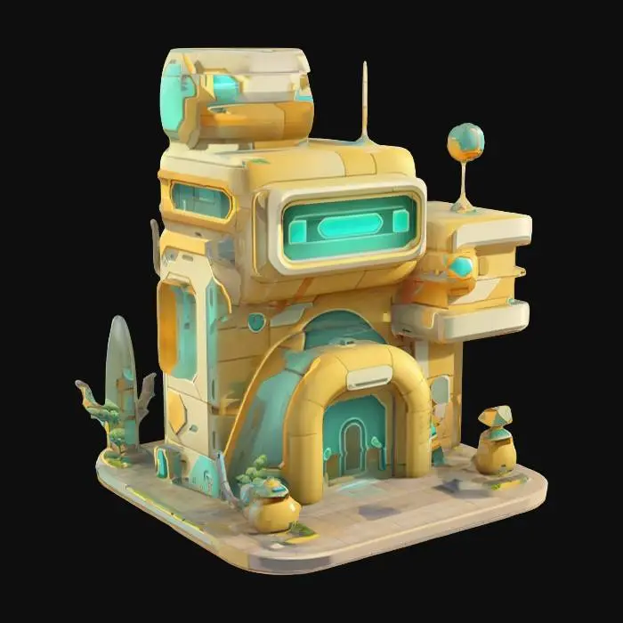 3D model for Stylized Building
