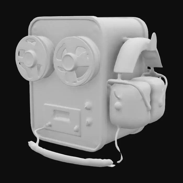 3D model for Vintage Audio Recorder