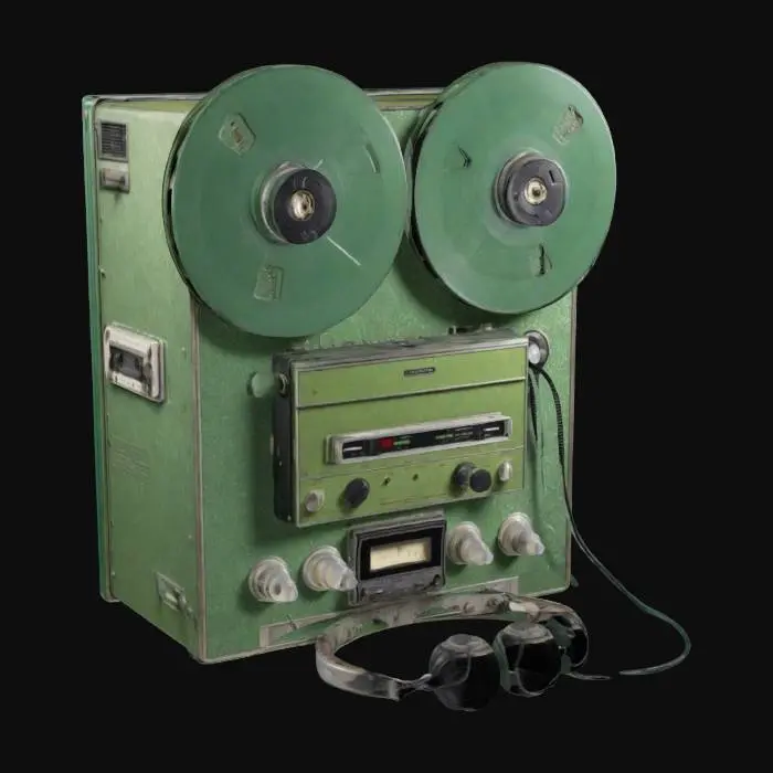 3D model for Vintage Tape Recorder