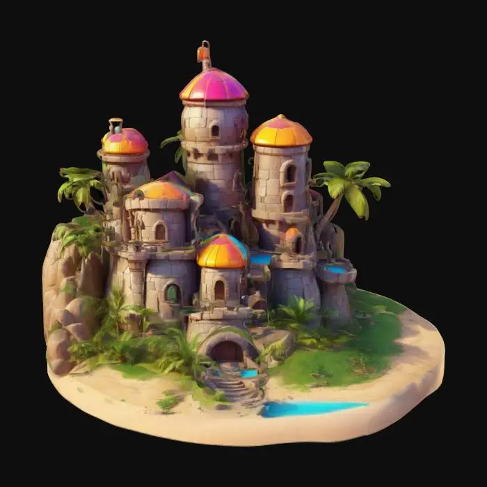 3D model for Fantasy Island