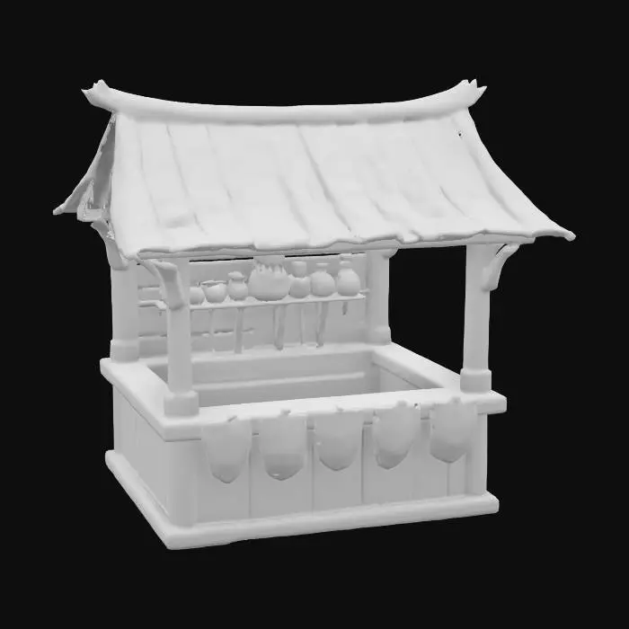 3D model for Medieval Trinket Stall