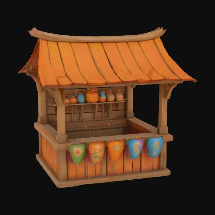 3D model for Medieval Trinket Stall