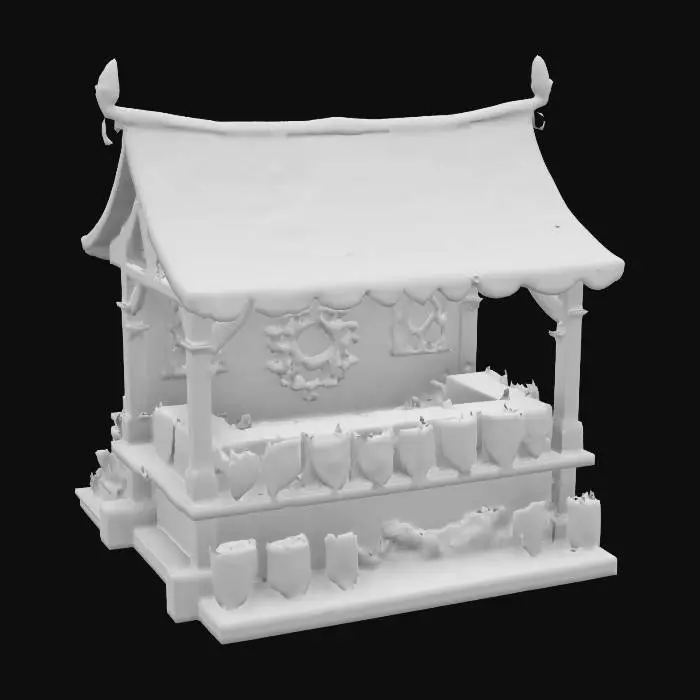 3D model for Medieval Market Stall