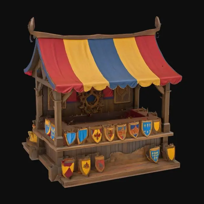 3D model for Medieval Market Stall