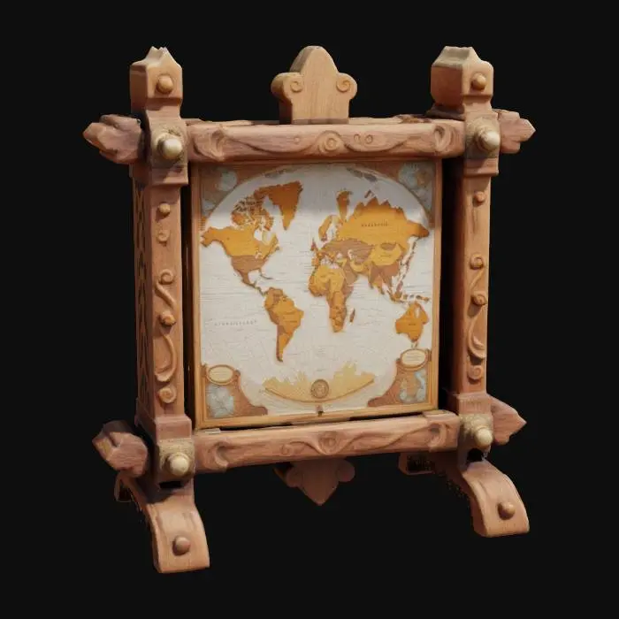3D model for Framed World Map