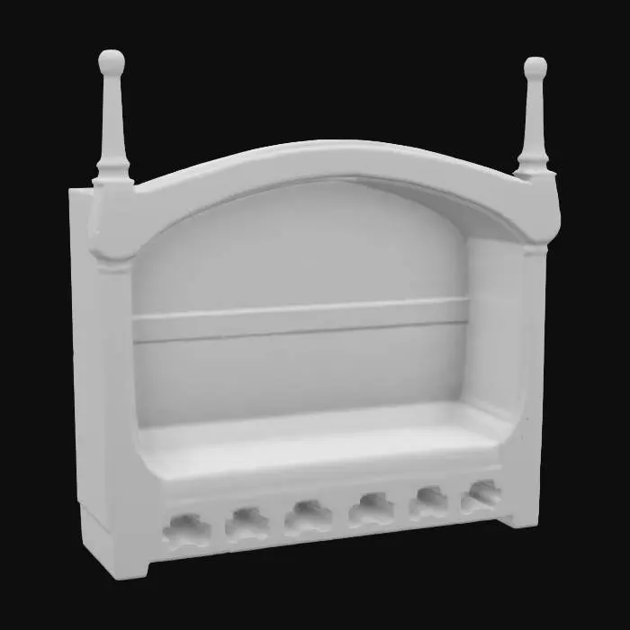 3D model for Ornate Carved Settle