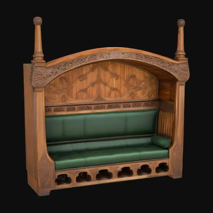 3D model for Ornate Carved Settle