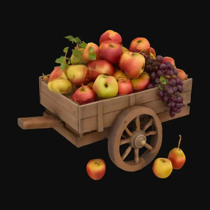3D model for Autumn Harvest Cart
