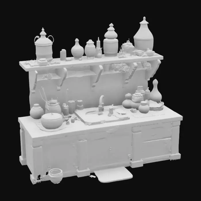 3D model for Rustic Kitchen Charm