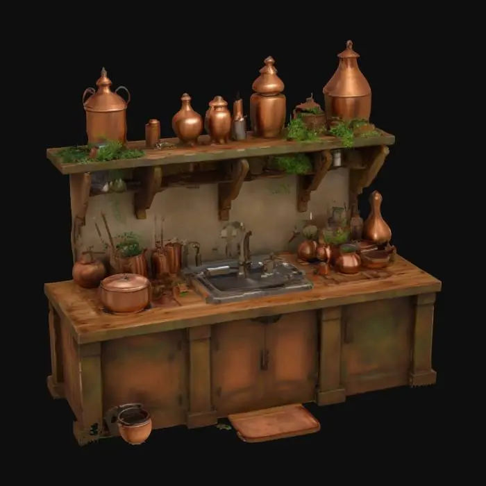 3D model for Rustic Kitchen Charm