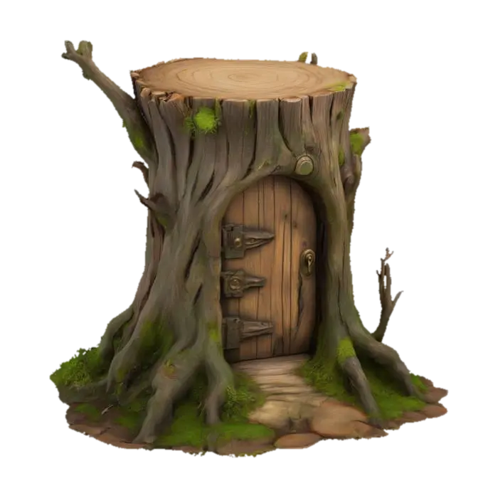 Enchanted Woodland Doorway, #garden# - Door 3D model, vytvořený pomocí AI