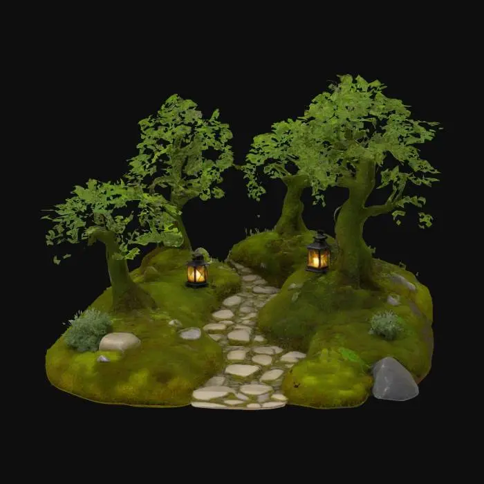 3D model for Enchanted Pathway, #garden#