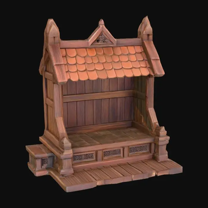 3D model for Rustic Wooden Shrine