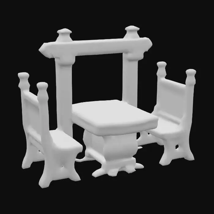 3D model for Rustic Seating Arrangement
