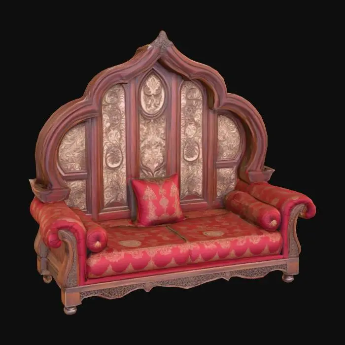 3D model for Ornate Ottoman Sofa