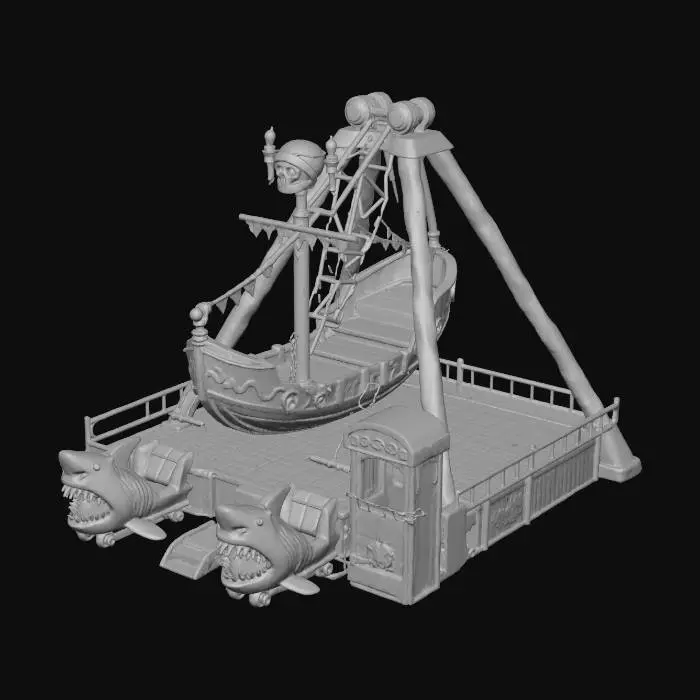 3D model for Pirate Carnival Ride