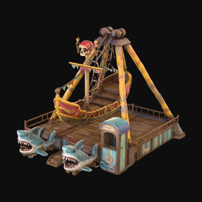 3D model for Pirate Carnival Ride