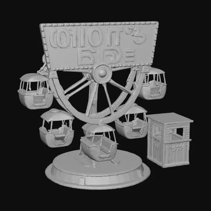 3D model for Vintage Ferris Wheel Model