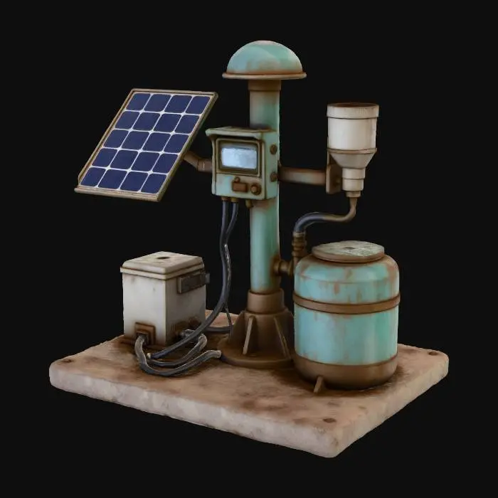 3D model for Solar-Powered Water Filter System
