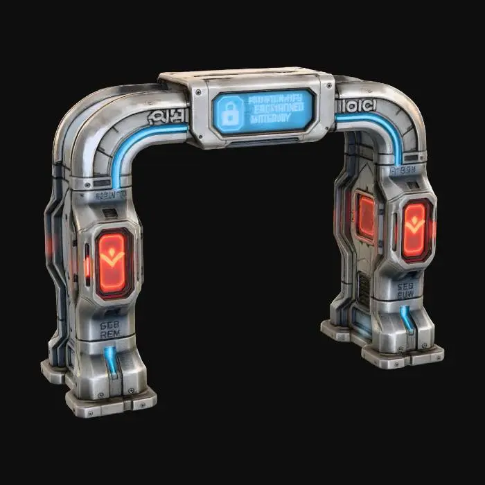 3D model for Futuristic Security Gate