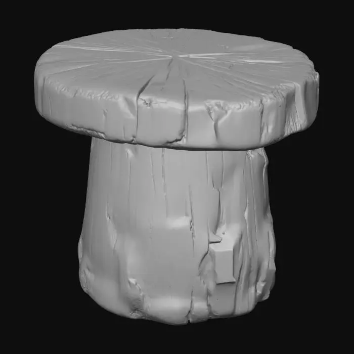 3D model for Tree Stump Stool