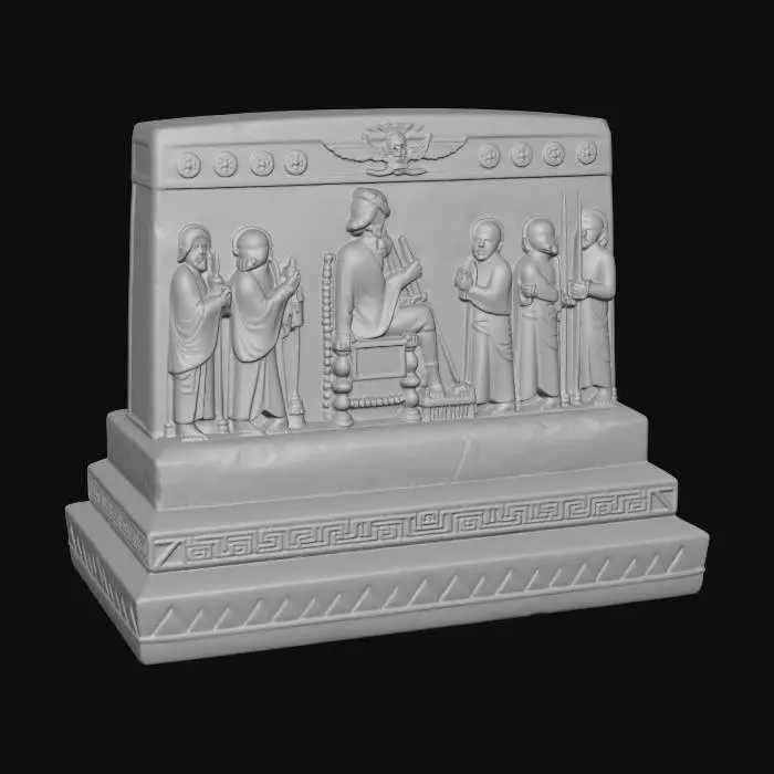 3D model for Ancient Mesopotamian King Receiving Envoys