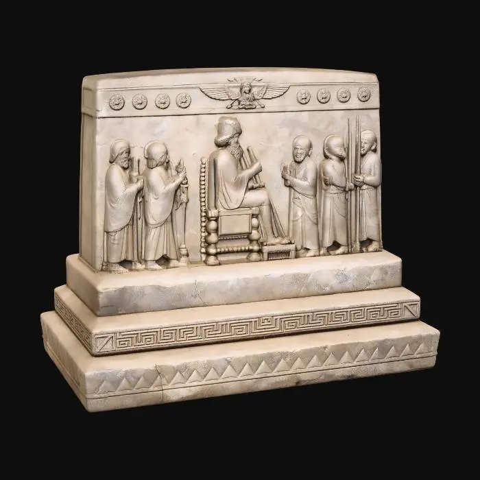 3D model for Ancient Mesopotamian King Receiving Envoys