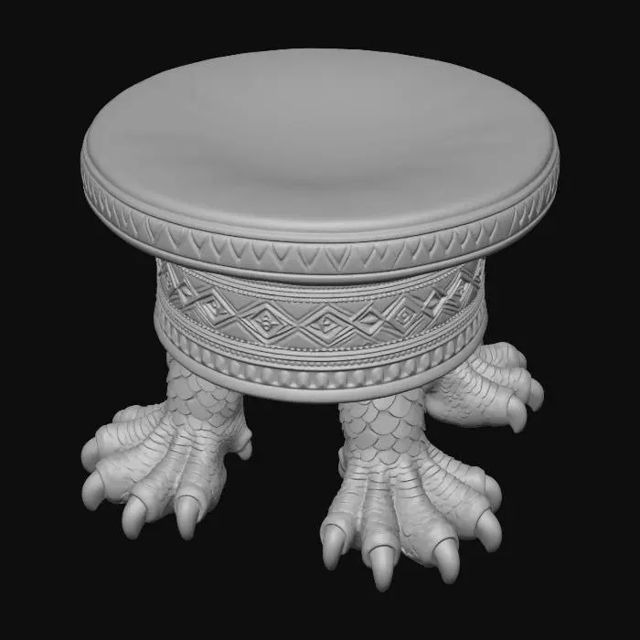 3D model for Bronze Talon Stool