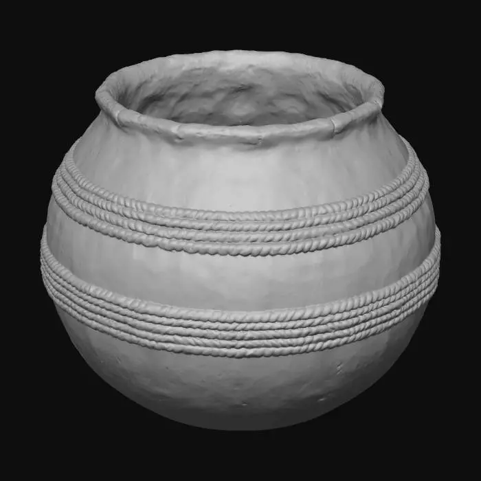 3D model for Rope-wrapped clay pot