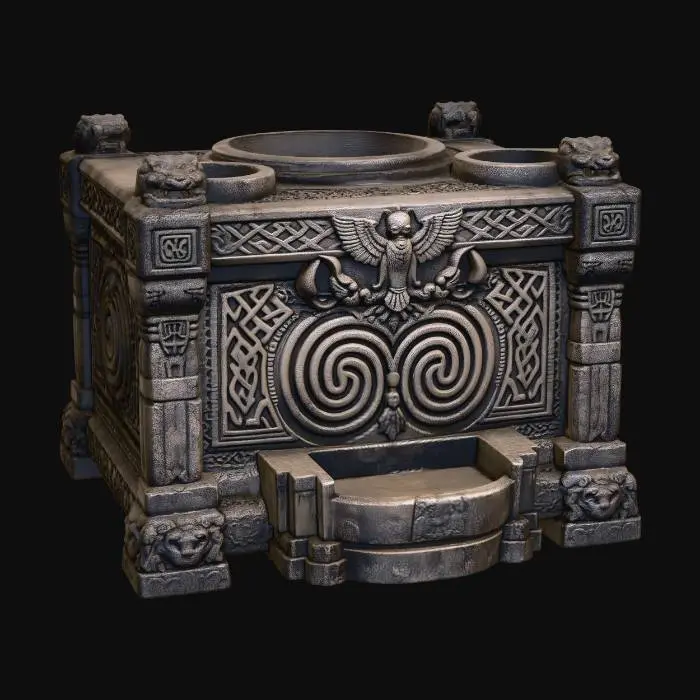 3D model for Dragon-Headed Stone Altar Censer