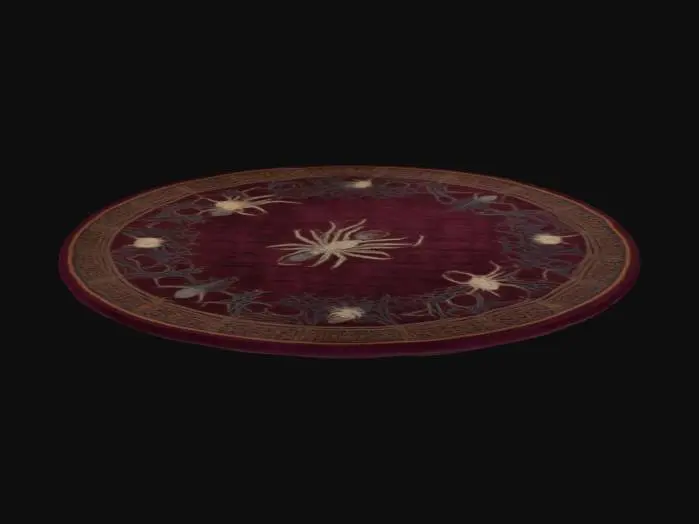 3D model for Rugs with designs of arachnids, for a royal DROW famiky