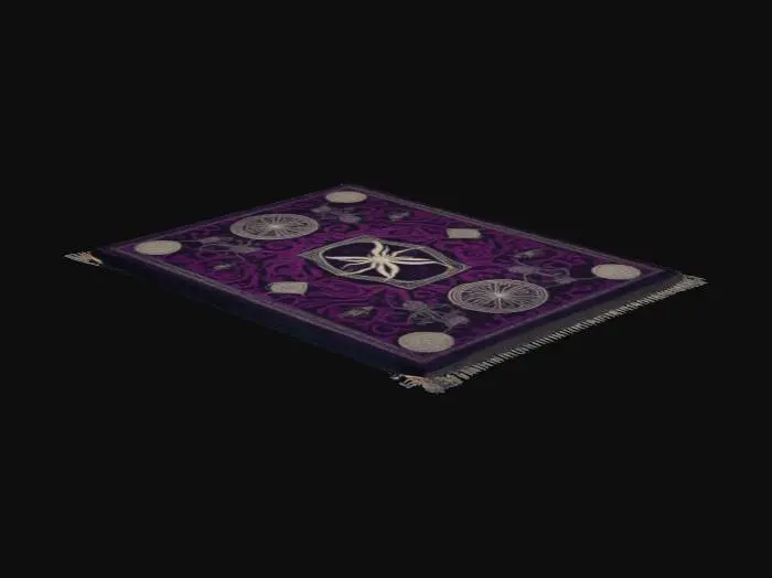 3D model for decorative ornate DROW style carpet, showing symbols of the Demon Spider Goddess