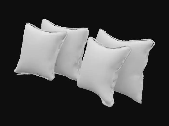 3D model for Drow-style pillows, with patterns of spider motifs, and drow symbols