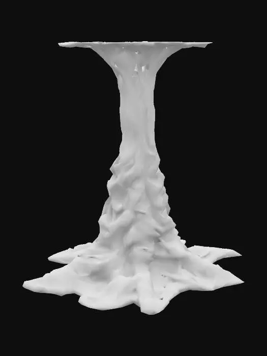 3D model for giant stalagmite, with a stairwell spiraling downward