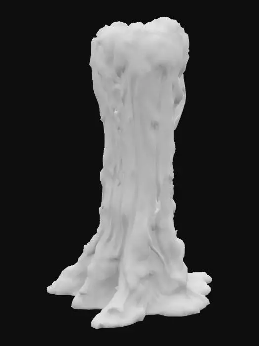 3D model for giant stalagmite, with a stairwell spiraling downward