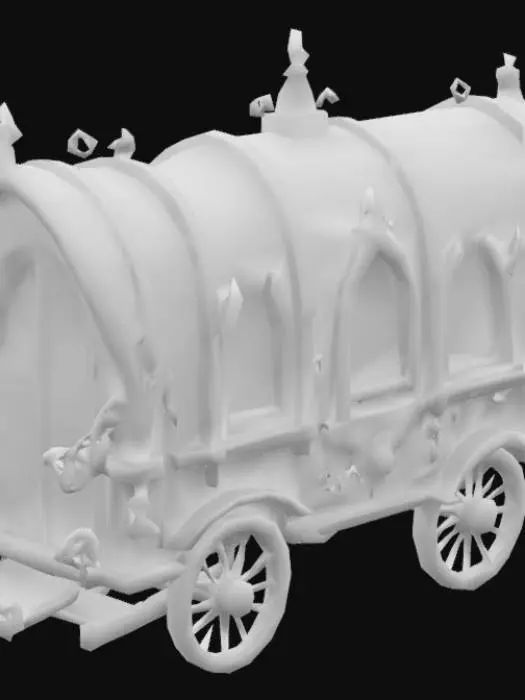 3D model for Drow style caravan, dnd