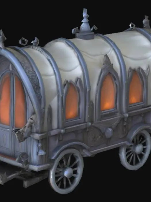 3D model for Drow style caravan, dnd