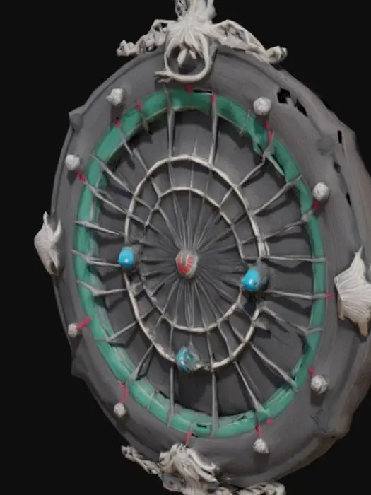 3D model for A large DROW style dart board, decorative with the spider motifs