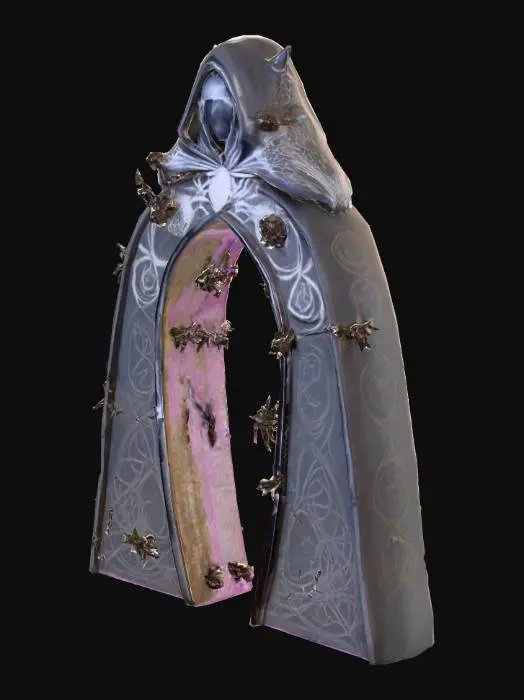 3D model for Create a DROW shaped Arch structure Add symbols of Lolth, spiders, spider webs, and drow symbols.  This will be a structure in the UNDERDARK.  d&D