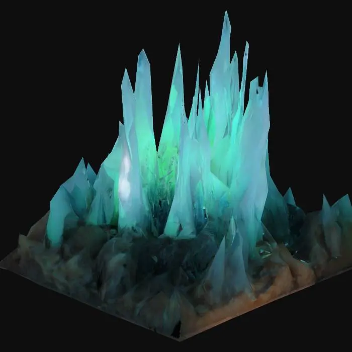 3D model for stalactites with a soft glow. #bioluminescent#