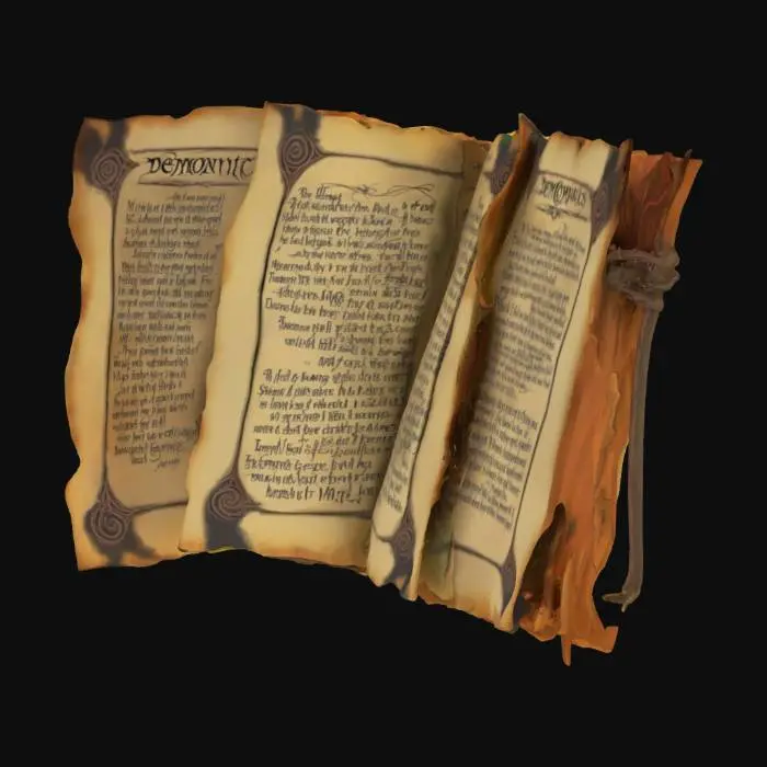 3D model for Demonic infused scrolls written by DROW necromancers