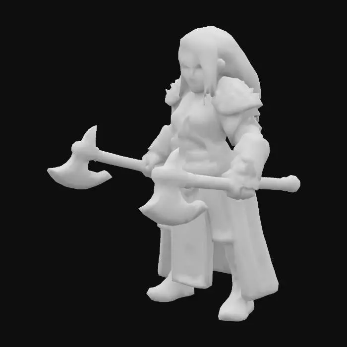 3D model for Dwarven Warrior