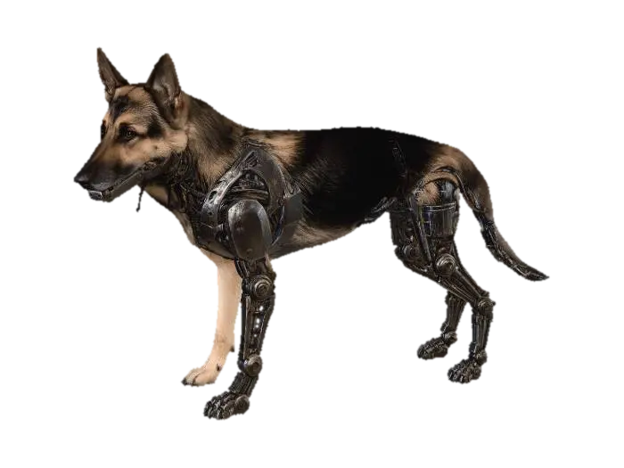 Cybernetic Shepherd - Synthetic 3D model, vytvořený pomocí AI