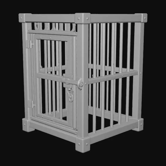 3D model for Wooden Cage