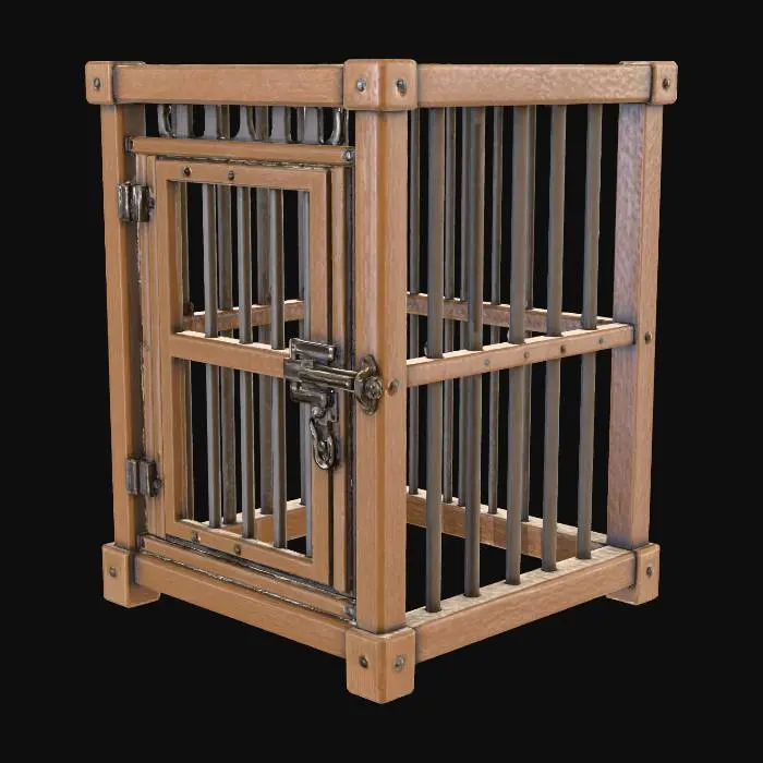 3D model for Wooden Cage