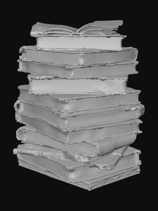 3D model for Piles of books